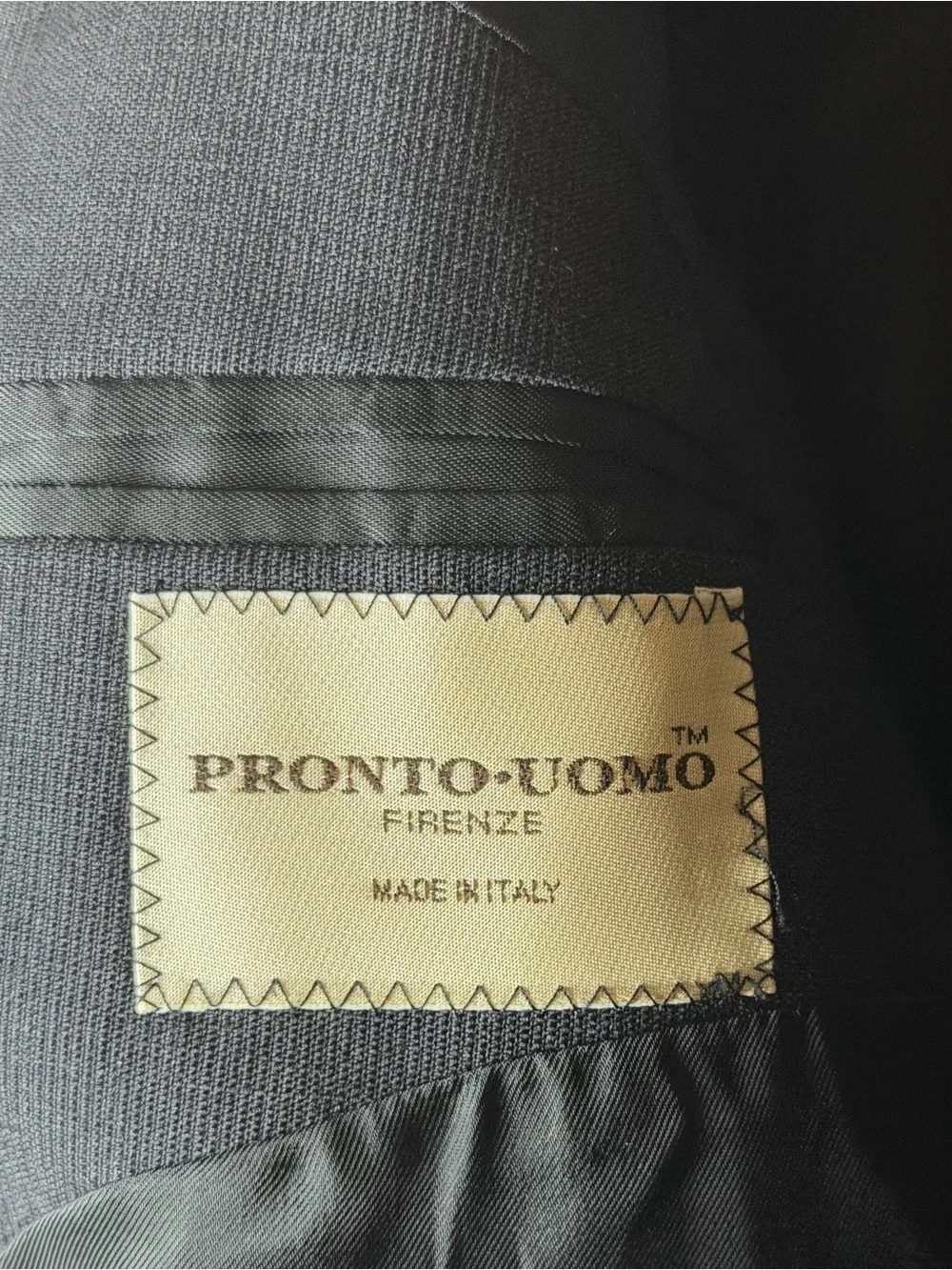 Pronto-Uomo Firenze Men's Classic Black Three-Button Blazer 100% Wool Size 46 LN